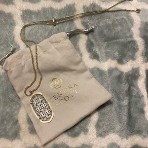 Kendra Scott two toned filigree adjustable necklace.